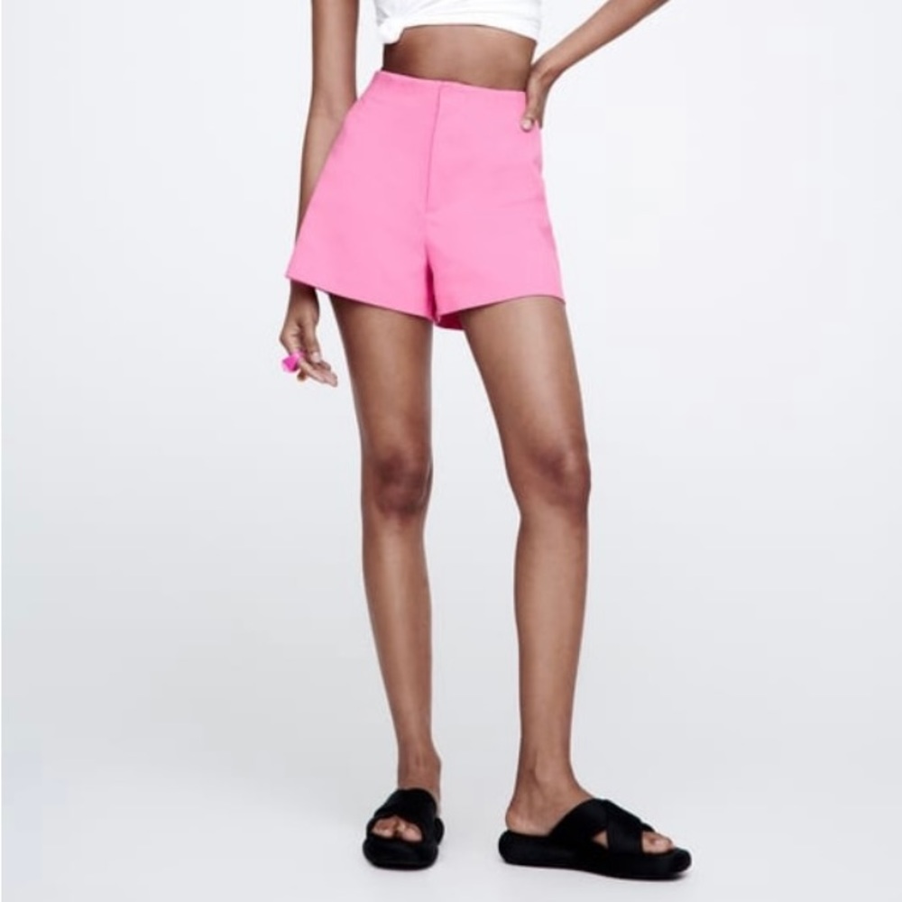 Zara pink high waisted shorts